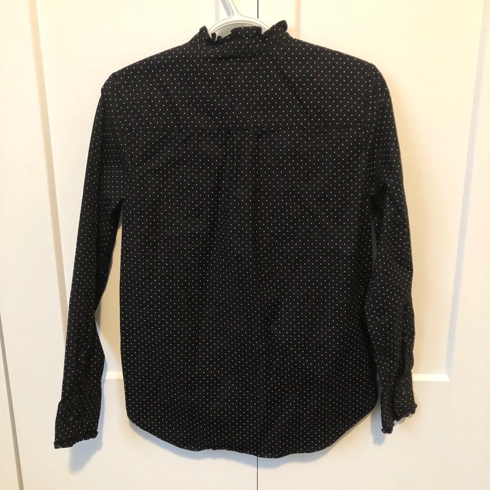 Polka Dot Ruffle Button Down - Picture 5 of 5
